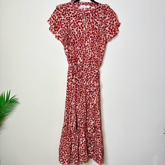 Munthe Dresses & Skirts - Munthe Red Pattern Maxi Dress Silk Blend